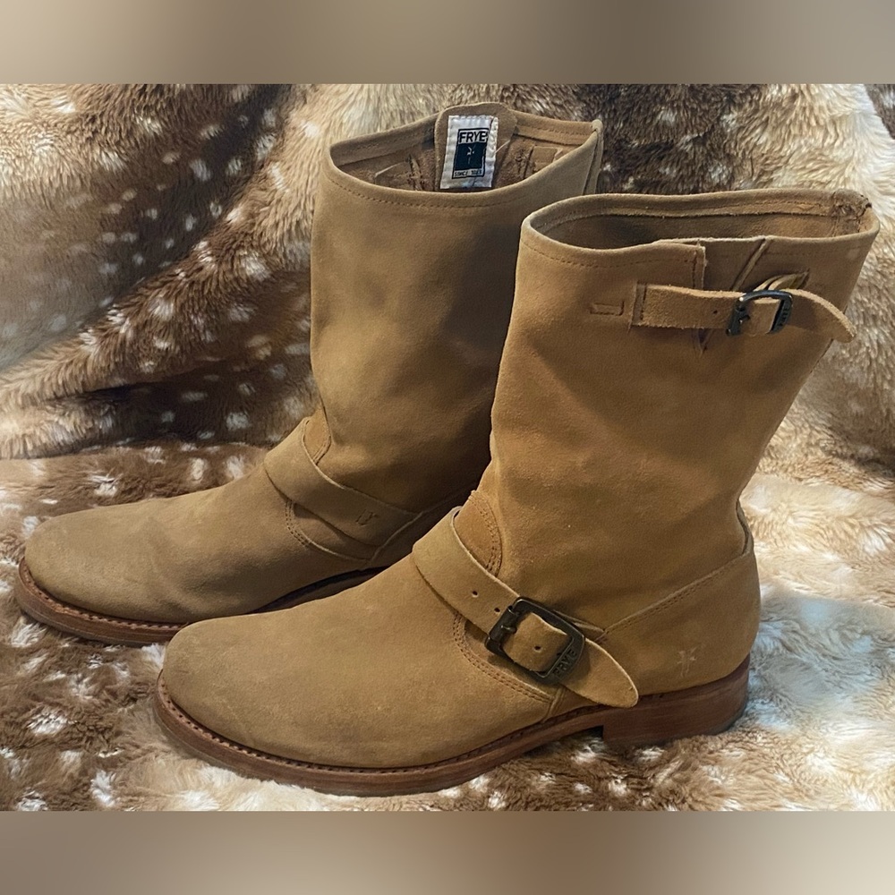 Frye veronica shortie suede moto boots